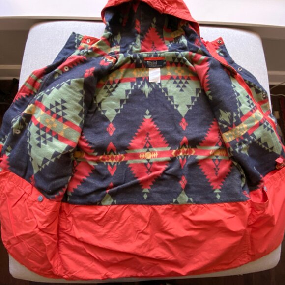 Polo Ralph Lauren Vintage New Men's Forty Sixty Orange Parka Jacket Size Medium - Picture 13 of 16